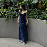 Women Dresses Spring Slim-Fitting Streamer Slip Dress