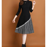 Women Knitwear Spring and Autumn Long Sweaters Dress