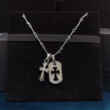 Chrome Hearts Necklace Men's and Women's Cross Necklace Full of Diamonds