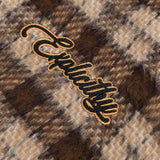 Unisex Winter Cotton Coat Winter Vintage Plaid Hooded Letters Baseball Uniform Jacket