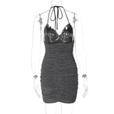 Women Dresses Sexy Summer Sling Dress V-neck