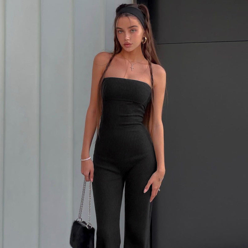 Women Jumpsuit Spring Summer Slim-Fit Jumpsuit (Hawthaw0412)