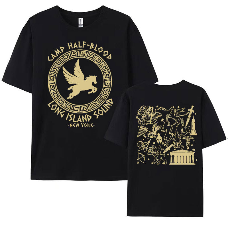 Two-sided Camp Half Blood Comfort Tshirts Percy Jackson