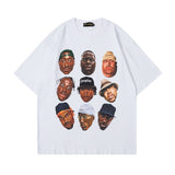 Men T Shirt Vintage Print Short Sleeves T-shirt