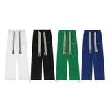 Men Sweatpants Chessboard Plaid Casual Straight-Leg Loose Long Sports Pants