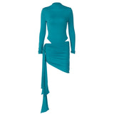 Women Co-Ord Set Sexy Long Sleeve Body-Hugging Suit Skirt Outfit
