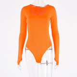 Women Jumpsuit Spring Sexy Pullover Long Sleeve Slim Fit Jumpsuit (Hawthaw0412)