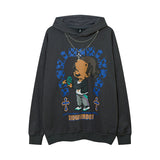 Men Hoodie Graffiti Necklace Hooded Sweater Men's and Women's Hip Hop Hooded Top