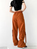 Women Sweatpants Overalls Retro Loose Wide-Leg Pants Sweatpants