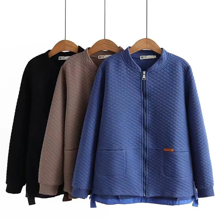 Women Jacket Spring and Autumn Casual Zipper Baseball Uniform Jacket