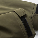 Unisex Winter Cotton Coat Velcro Decorative Hooded Cotton-Padded Coat Retro Warm Three-in-One Cotton-Padded Coat