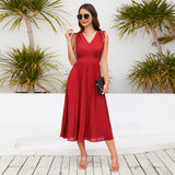 Women Date Dress Summer Pleated Skirt Dress plus Size