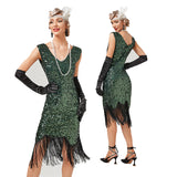 Flappers 1920S Dress Vintage Sequin Dress Gatsby Ball Tassel Dress
