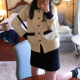 Women Knitwear Fall and Winter Lapels Sweater Loose Knitted Cardigan