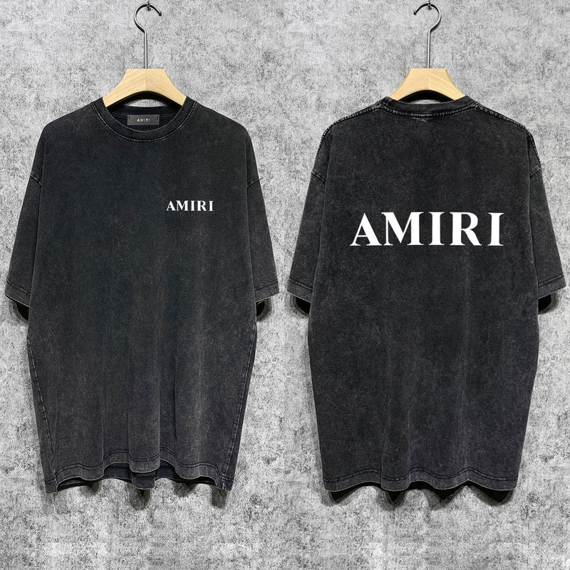Amiri T-shirt Washed and Worn Retro Short Sleeve T-shirt