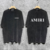 Amiri T-shirt Washed and Worn Retro Short Sleeve T-shirt