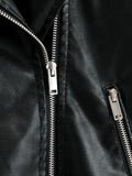 Women Leather Jacket Lapel Punk Hip Hop Tassel Leather Jacket