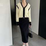 Women Knitted Skirt Split Skirt Autumn and Winter Sheath Dress