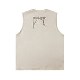 Men Vest Summer Letter Print Sports Vest