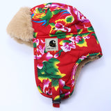 Stussy Hat Lei Feng Hat Winter Warm Fleece Thickened Ethnic Style