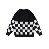 Unisex Sweater Autumn Half-Length Checkered Sweater