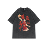 SLAM DUNK T-shirt anime old washed cotton short-sleeved top