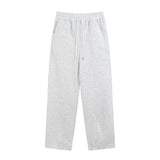 Men Sweatpants Loose Casual Sweatpants Elastic Waist Sports Straight Solid Color Wide Leg Trousers