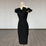 Women's Evening Dress Ruffled Bandage One-Piece Dress Dress Skirt