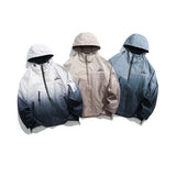 Unisex Jacket Autumn Gradient Hooded Jacket