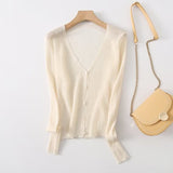Women Sweater Knitwear Classic Style Knitted Cardigan Thin Women's Spring and Autumn Loose Sun Protection Coat