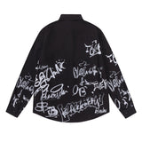 Unisex Jacket Autumn Graffiti Loose Shirt