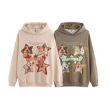 Men Hoodie Puppy Printed Couple Hooded Sweater