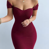Women Dresse Sheath Skirt Short Sleeve
