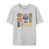 Women 90s Retro Butter Graphic T-Shirts Funny Butter Lover