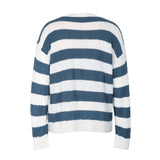 Women Knitted Sweater Autumn Long Sleeve Striped Sweater