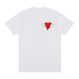 Kanye West Heart Hip Hop T-shirt Vintage Cotton Men T Shirt