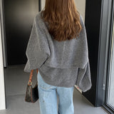 Women Knitted Two-Piece Set Autumn Two-Piece Solid Color Short Vest Top Suit Z809