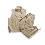 Unisex Hoodie Autumn Multi-Pocket Zipper Vest