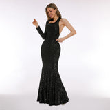 Women Dresses Sexy Sleeve Backless Dress Long Dress Dress (Zns0409)