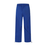 Men Sweatpants Breathable Quick-Drying Mesh Exercise Casual Pants Pleated Stitching Draping Effect Wide-Leg Pants