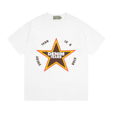 Denim Tears T Shirts D.T Kapok Five-Pointed Star Letter Print Short-Sleeve T-shirt