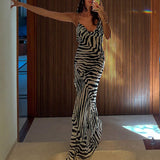 Women Dresses Summer Sexy Dew Split Sling Dress