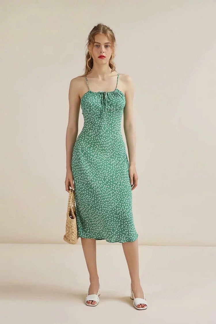 Robe Bridgerton Halter Spaghetti Straps Dress