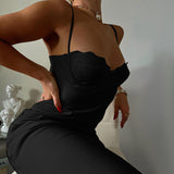 Women Dresses Summer Slim Fit Long Dress Sexy Lace Sling Dress