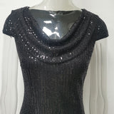 Women's Evening Gown Sexy Casual Vintage Ruffled Sheath Sequins Dress
