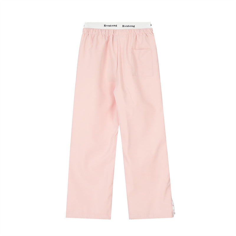Men Sweatpants Wide Leg Paratrooper Pants Men's Loose Pleated Casual Straight Trousers Drawstring Jogger Pants