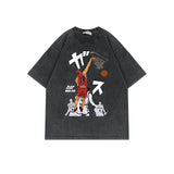 SLAM DUNK T-shirt anime old washed cotton short-sleeved top
