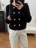 Women Knitted Cardigan Autumn Short Long Sleeve Cardigan