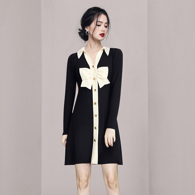 Women Maxi Dress Autumn and Winter Leisure Long Sleeve Dress