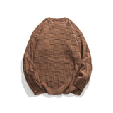 Unisex Sweater Winter Loose Checkered Sweater